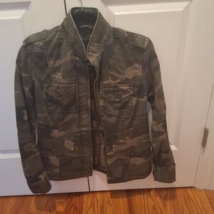 Abercrombie & Fitch Camo Military Inspired Jacket Size Small